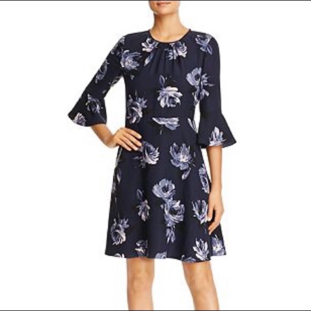 Kate Spade NWT Night Rose Crepe Dress